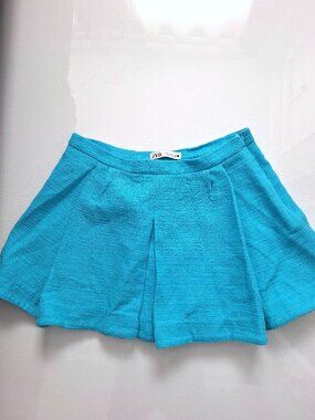 Zara Cotton Turquoise Skort